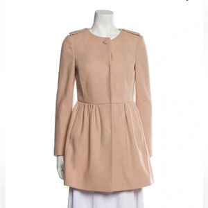 Red Valentino  light pink wool peplum coat